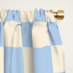 Check - Baby Blue Twist â Checkerboard Print Window Curtain Gallery Image 2