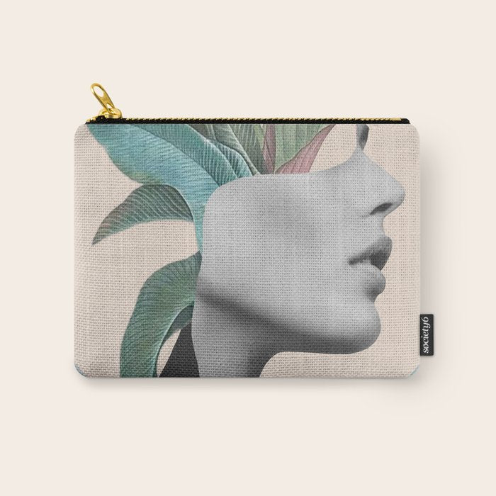 Floral Portrait /collage Carry All Pouch Gallery Image 1