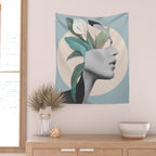 Floral Portrait /collage Wall Tapestry Gallery Image 2