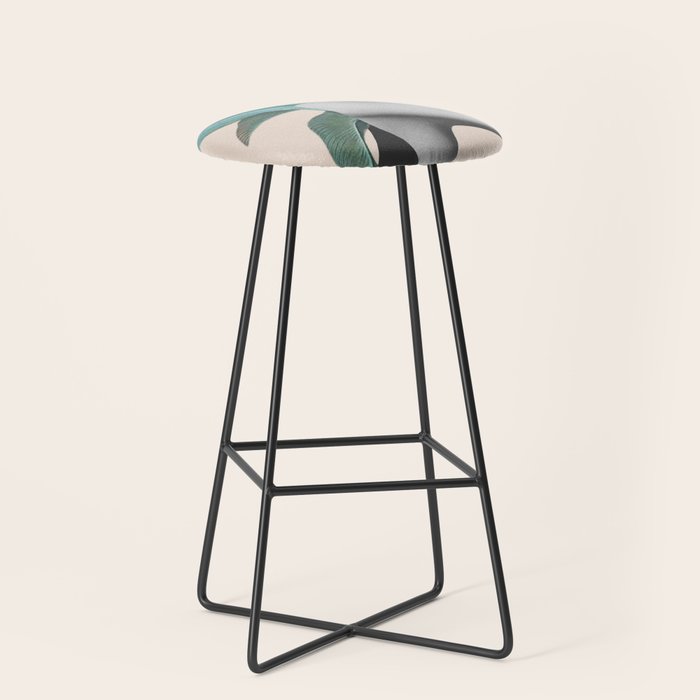 Floral Portrait /collage Stool Gallery Image 1