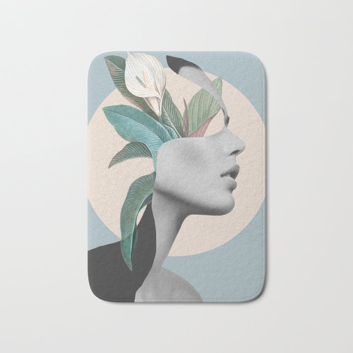 Floral Portrait /collage Bath Mat Gallery Image 1