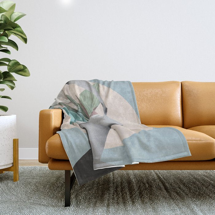 Floral Portrait /collage Throw Blanket Gallery Image 1