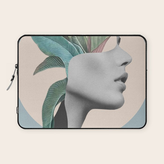 Floral Portrait /collage Laptop Sleeve Gallery Image 1