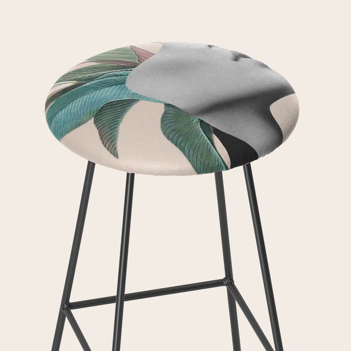 Floral Portrait /collage Stool Gallery Image 2