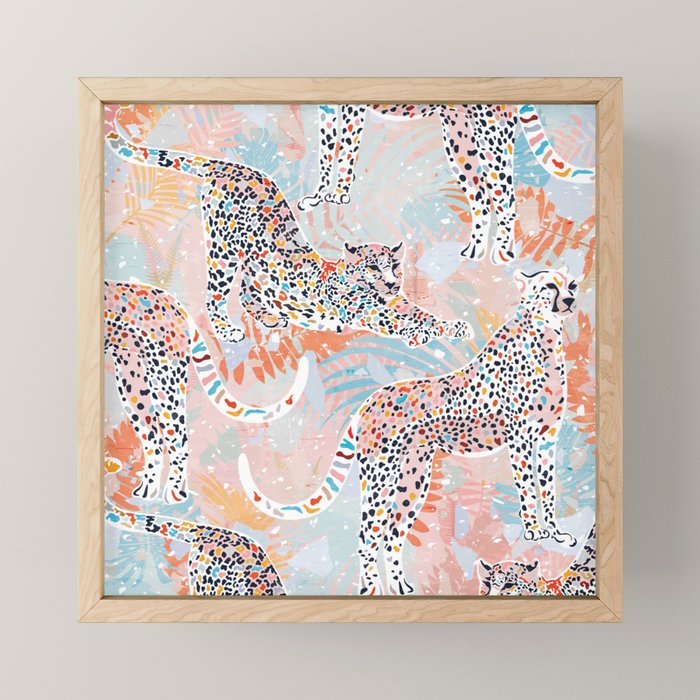 Colorful Wild Cats Mini Art Print Gallery Image 1