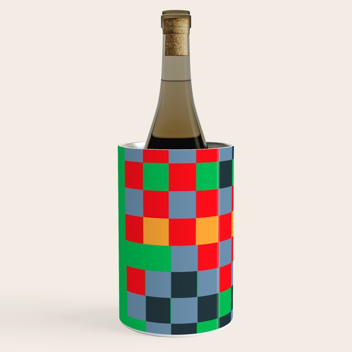 Colorful Checkerboard 2 Wine Chiller Gallery Image 2
