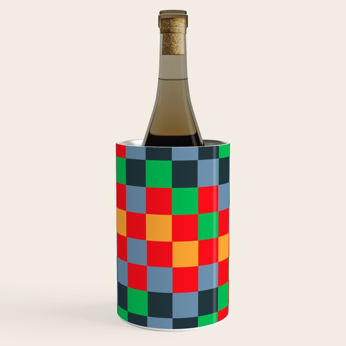 Colorful Checkerboard 2 Wine Chiller Gallery Image 1