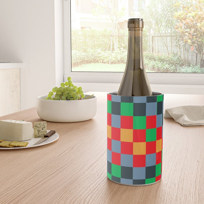 Colorful Checkerboard 2 Wine Chiller Gallery Image 4