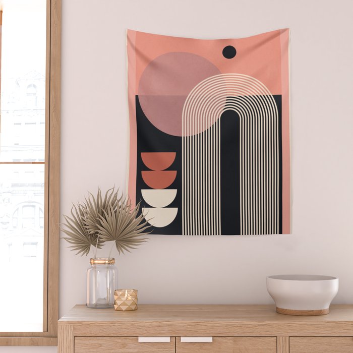 Abstract Geometric Shapes 210 Wall Tapestry Gallery Image 2