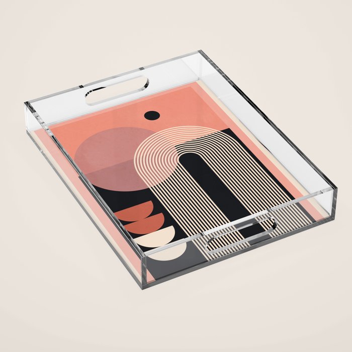 Abstract Geometric Shapes 210 Acrylic Tray Gallery Image 1