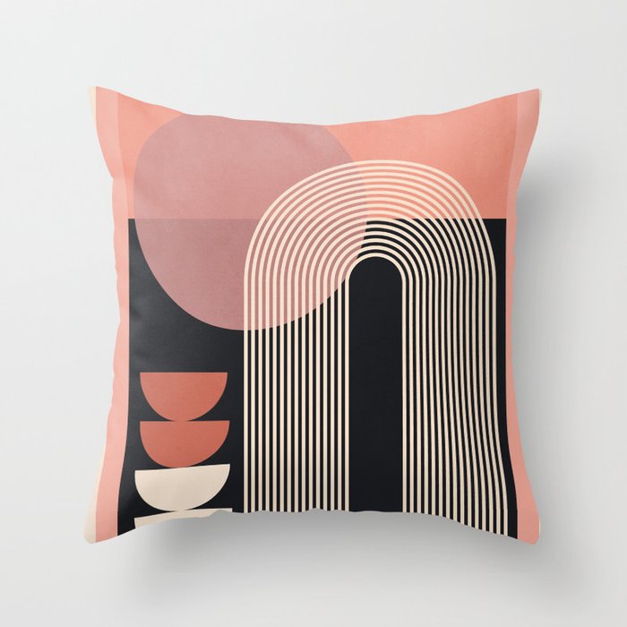 Abstract Geometric Shapes 210 Throw Pillow Gallery Image 1