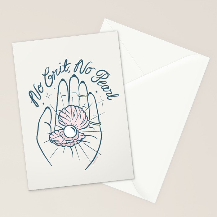 No Grit, No Pearl Stationery Card Gallery Image 2