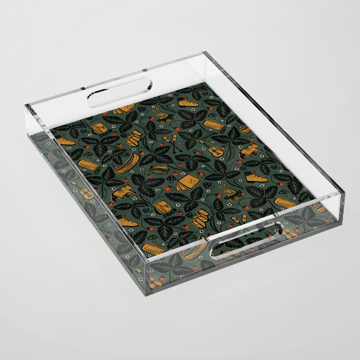 Summer Camping - Forest Green Acrylic Tray Gallery Image 1