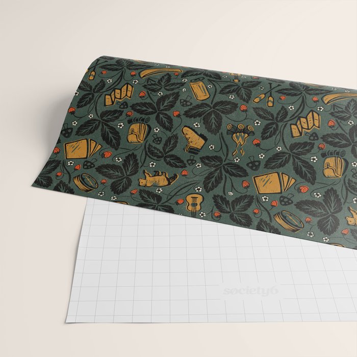 Summer Camping - Forest Green Wrapping Paper Gallery Image 2