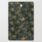 Summer Camping - Forest Green Cutting Board Gallery Image 1