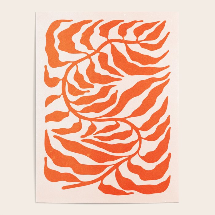 Funky Fern: Orange Peach Edition Poster Gallery Image 4