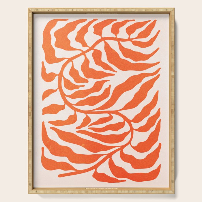 Funky Fern: Orange Peach Edition Serving Tray Gallery Image 1