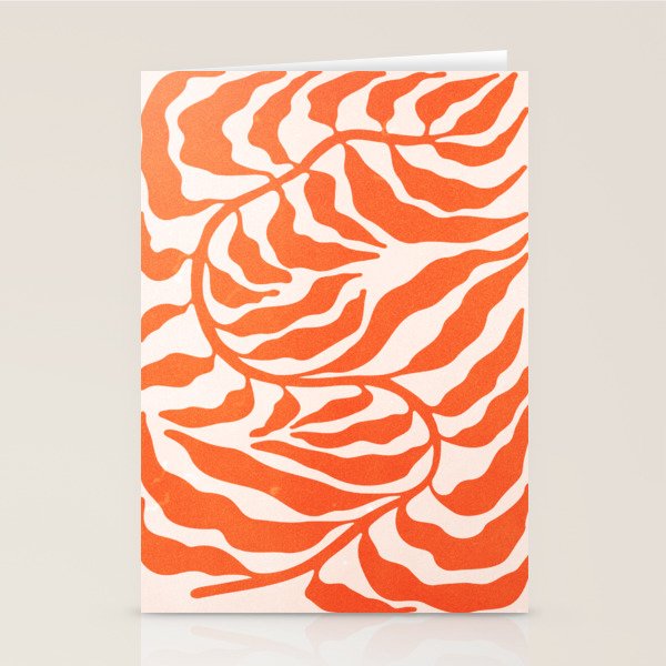 Funky Fern: Orange Peach Edition Stationery Card Gallery Image 2