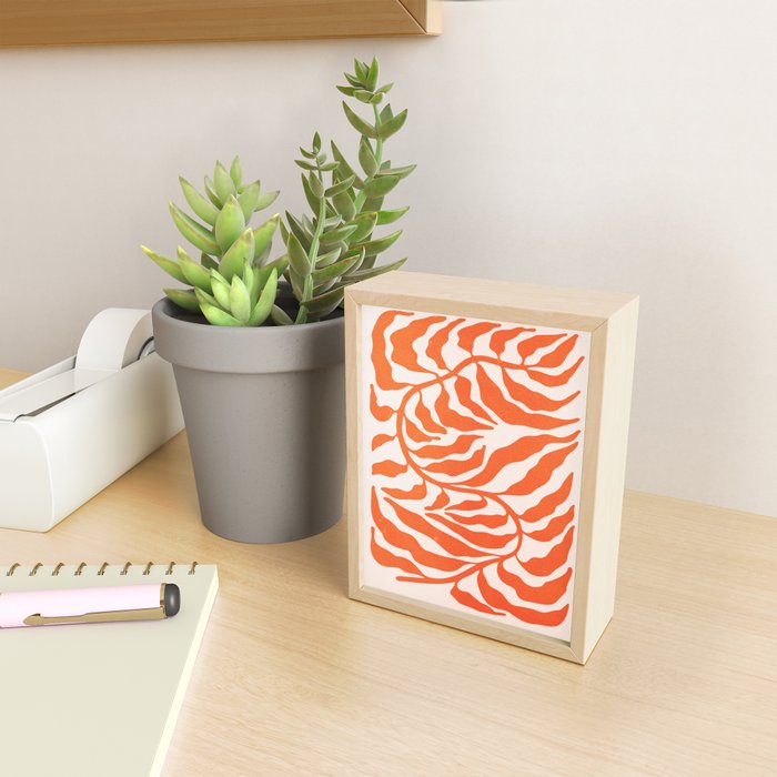 Funky Fern: Orange Peach Edition Mini Art Print Gallery Image 2