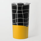 Sunkissed Gold | Warp Grid: Midnight Black Edition Travel Mug Gallery Image 1