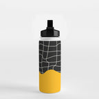 Sunkissed Gold | Warp Grid: Midnight Black Edition Water Bottle Gallery Image 2