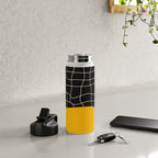 Sunkissed Gold | Warp Grid: Midnight Black Edition Water Bottle Gallery Image 4