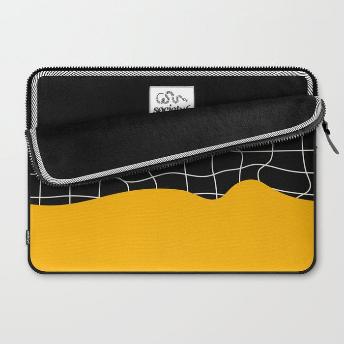 Sunkissed Gold | Warp Grid: Midnight Black Edition Laptop Sleeve Gallery Image 2