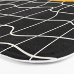 Sunkissed Gold | Warp Grid: Midnight Black Edition Bath Mat Gallery Image 3