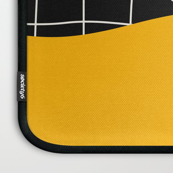 Sunkissed Gold | Warp Grid: Midnight Black Edition Laptop Sleeve Gallery Image 3