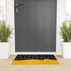 Sunkissed Gold | Warp Grid: Midnight Black Edition Welcome Mat Gallery Image 3