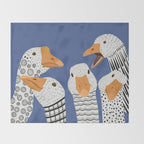 Cute Geese Throw Blanket Gallery Image 2