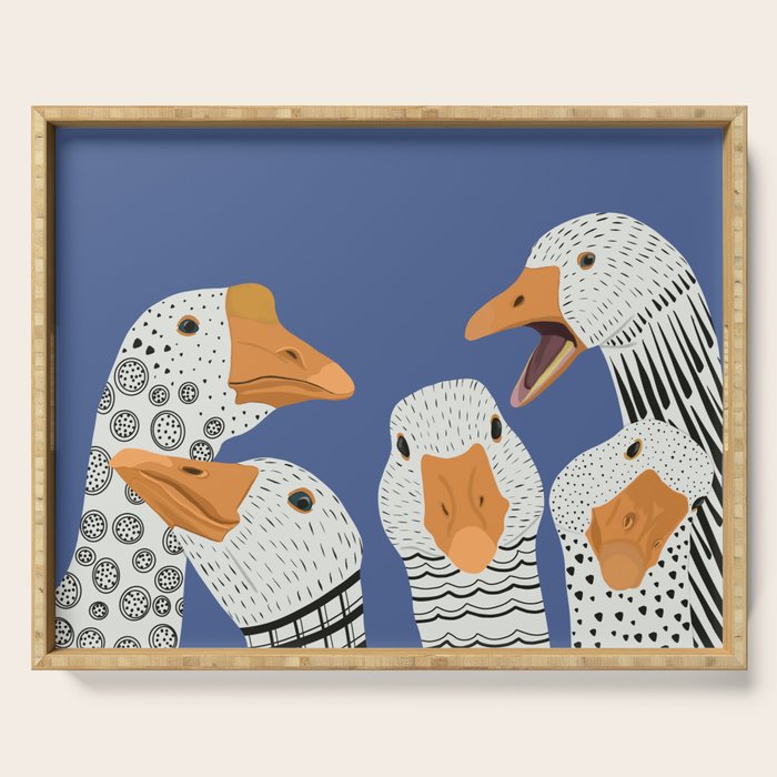 Cute Geese Serving Tray Gallery Image 1