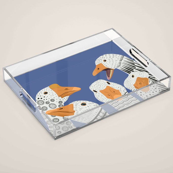 Cute Geese Acrylic Tray Gallery Image 1