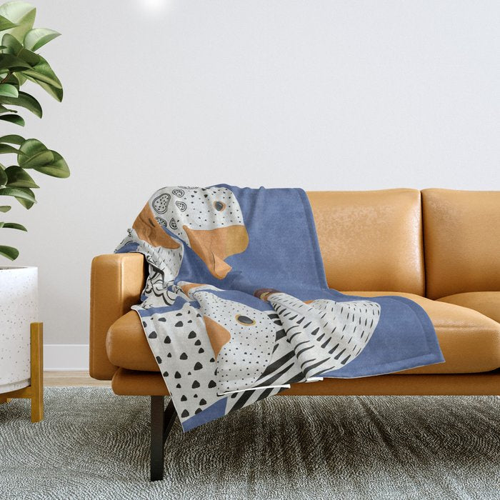 Cute Geese Throw Blanket Gallery Image 1