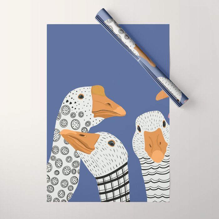 Cute Geese Wrapping Paper Gallery Image 1