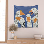 Cute Geese Wall Tapestry Gallery Image 2