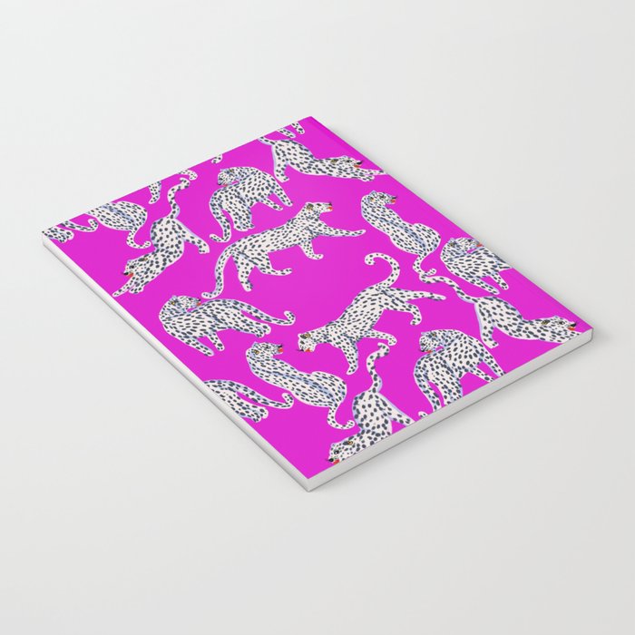 Abstract white leopards with red lips Notebook Gallery Image 3
