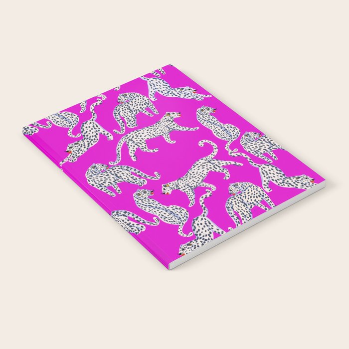 Abstract white leopards with red lips Notebook Gallery Image 2