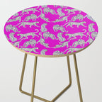 Abstract white leopards with red lips Side Table Gallery Image 2