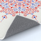 Sacred Lotus Mandala - Red & Blue Palette Rug Gallery Image 4