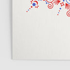 Sacred Lotus Mandala - Red & Blue Palette Poster Gallery Image 3