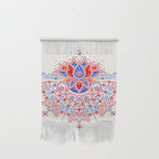 Sacred Lotus Mandala - Red & Blue Palette Wall Hanging Gallery Image 1
