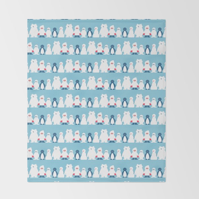 Winter friends Throw Blanket Gallery Image 2
