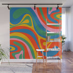 New Groove Retro Swirl Colorful Rainbow Abstract Pattern Wall Mural Gallery Image 1