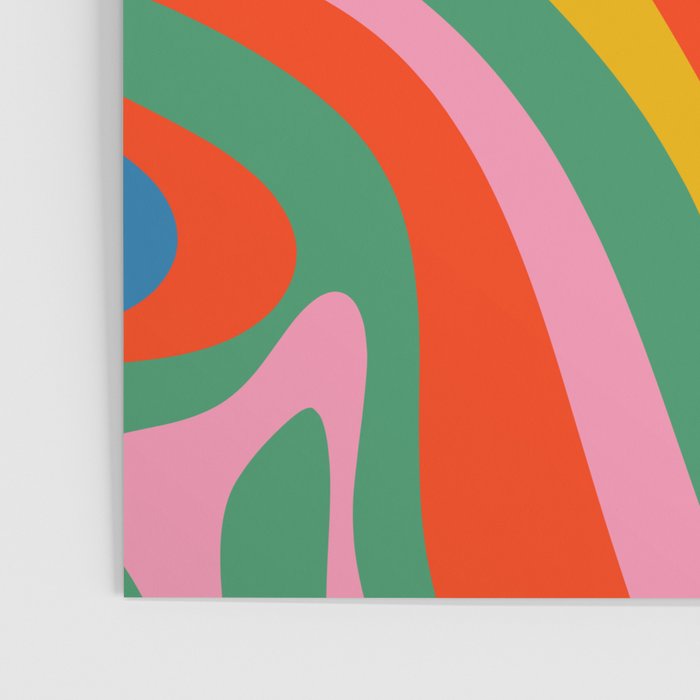 New Groove Retro Swirl Colorful Rainbow Abstract Pattern Poster Gallery Image 3