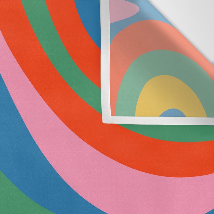 New Groove Retro Swirl Colorful Rainbow Abstract Pattern Wall Tapestry Gallery Image 3