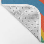 New Groove Retro Swirl Colorful Rainbow Abstract Pattern Bath Mat Gallery Image 2