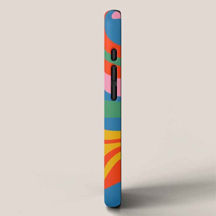 New Groove Retro Swirl Colorful Rainbow Abstract Pattern iPhone Case Gallery Image 2