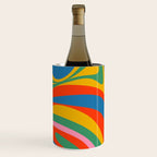 New Groove Retro Swirl Colorful Rainbow Abstract Pattern Wine Chiller Gallery Image 2