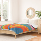 New Groove Retro Swirl Colorful Rainbow Abstract Pattern Duvet Cover Gallery Image 2